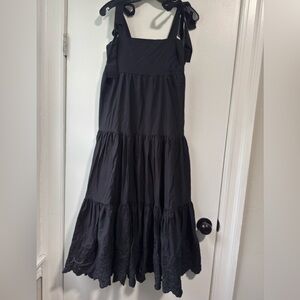 Jason Wu Tiered Maxi Black Dress Sz M